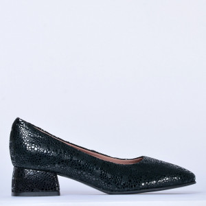Pantofi Cu Toc Piele Naturala Gilda Negri- Need 4 Shoes