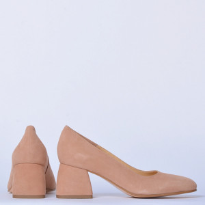 Pantofi Cu Toc Piele Naturala Idris Nude- Need 4 Shoes