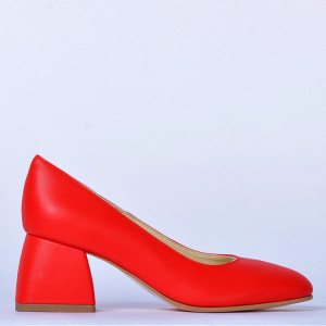 Pantofi Cu Toc Piele Naturala Idris Rosii- Need 4 Shoes