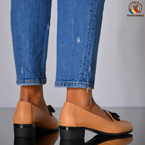 Pantofi Cu Toc Piele Naturala Marinette Camel-Need 4 Shoes