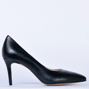 Pantofi Cu Toc Piele Naturala Moana Negri- Need 4 Shoes