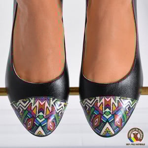 Pantofi Cu Toc Piele Naturala Mura Negri- Need 4 Shoes