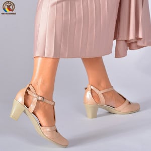 Pantofi Cu Toc Piele Naturala Texas Roz- Need 4 Shoes