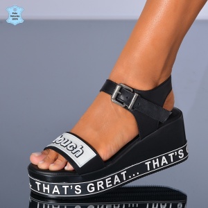 Sandale Dama Piele Naturala Hermyna 4 Negre- Need 4 Shoes