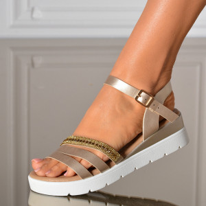 Sandale Cu Platforma Damaris Aurii- Need 4 Shoes