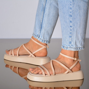 Sandale Cu Platforma Ildiko Bej- Need 4 Shoes