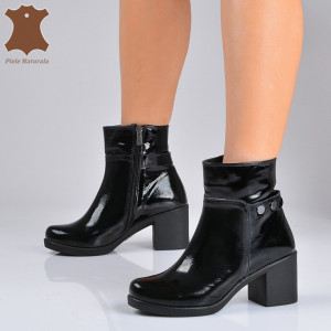 Botine Piele Naturala Anyela Negre- Need 4 Shoes