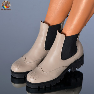 Ghete dama Piele Naturala Astra Gri- Need 4 Shoes