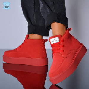 Ghete Dama Piele Naturala Dakota Rosii- Need 4 Shoes