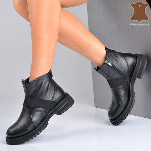 Ghete Dama Piele Naturala Elsa Negre- Need 4 Shoes