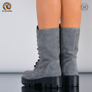 Cizme Dama Piele Naturala Maryn Gri - Need 4 Shoes