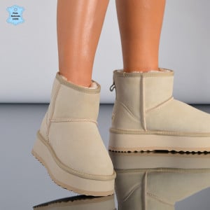 Cizme Dama Piele Naturala Minni Bej-Need 4 Shoes