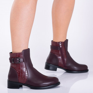 Ghete Dama Imblanite Celestia Bordo - Need 4 Shoes
