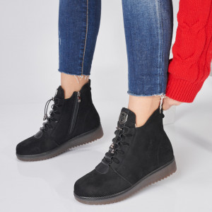 Ghete Dama Imblanite Nero 2 Negre - Need 4 Shoes