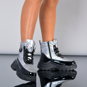 Cizme Dama Imblanite Celsia Argintii- Need 4 Shoes