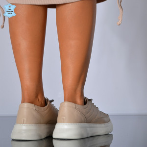 Adidasi Dama Piele Naturala Netina Bej- Need 4 Shoes