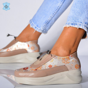 Adidasi Dama Piele Naturala Yza Bej- Need 4 Shoes