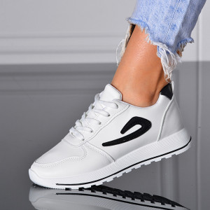 Adidasi Dama Naly Alb/Negru- Need 4 Shoes