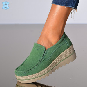 Pantofi Dama Piele Naturala Ibo Verzi- Need 4 Shoes