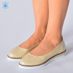 Pantofi Dama Piele Naturala Lolita Bej- Need 4 Shoes
