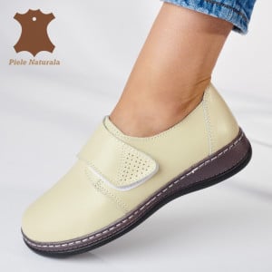 Pantofi Dama Piele Naturala Mirna Bej- Need 4 Shoes