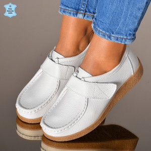 Pantofi Dama Piele Naturala Zora 4 Albi- Need 4 Shoes