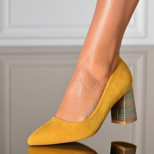 Pantofi Cu Toc Dama Alara 2 Galbeni- Need 4 Shoes