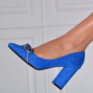 Pantofi Cu Toc Dama Carlina  Albastri- Need 4 Shoes