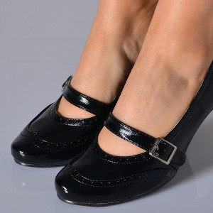 Pantofi Cu Toc Dama Iosefina 2 Negri - Need 4 Shoes