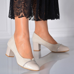 Pantofi Cu Toc Dama Jasmine Bej- Need 4 Shoes