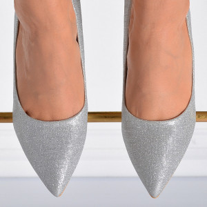 Pantofi Cu Toc Dama Herta Argintii- Need 4 Shoes