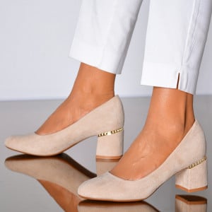 Pantofi Cu Toc Dama Luiza 2 Bej- Need 4 Shoes