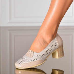 Pantofi Cu Toc Dama Lupe Bej- Need 4 Shoes