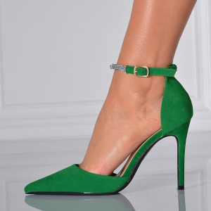 Pantofi Cu Toc Dama Marika Verzi- Need 4 Shoes