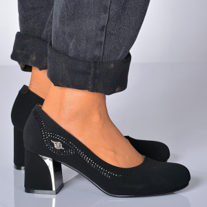 Pantofi Cu Toc Dama Mona Negri- Need 4 Shoes