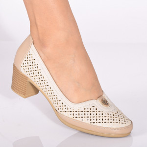 Pantofi Cu Toc Dama Nedia Bej- Need 4 Shoes
