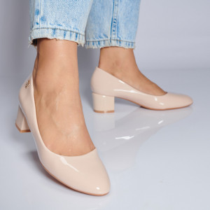 Pantofi Cu Toc Dama Priscila Bej- Need 4 Shoes