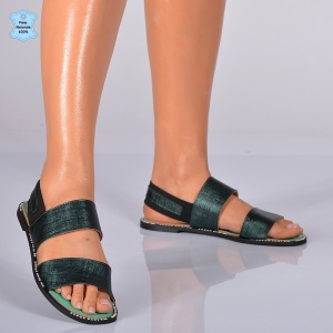 Sandale Dama Piele Naturala Martina Verzi- Need 4 Shoes