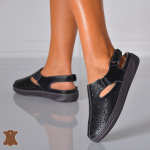 Sandale Dama Piele Naturala Patry Negre- Need 4 Shoes