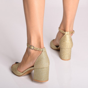 Sandale Dama Cu Toc Alise 3 Aurii- Need 4 Shoes