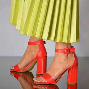 Sandale Dama Cu Toc Katiana Rosii- Need 4 Shoes