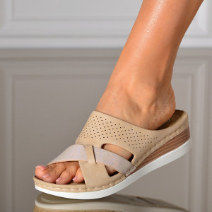Papuci dama Norita Bej- Need 4 Shoes
