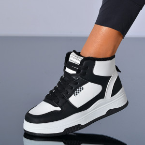 Adidasi Dama Kelsy Alb/Negru- Need 4 Shoes