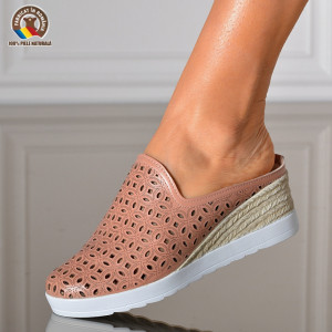 Saboti Medicinali Piele Naturala Liora Roz- Need 4 Shoes