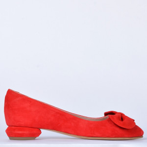 Pantofi Cu Toc Piele Naturala Alissa Rosii- Need 4 Shoes