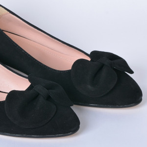 Pantofi Cu Toc Piele Naturala Alissa 2 Negri- Need 4 Shoes