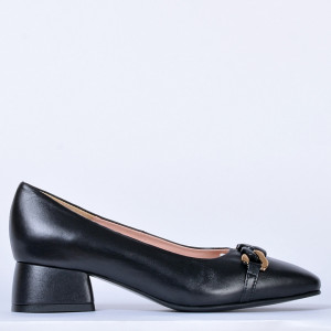 Pantofi Cu Toc Piele Naturala Esmer Negri- Need 4 Shoes