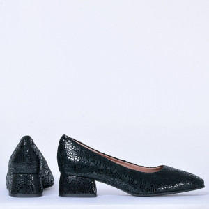 Pantofi Cu Toc Piele Naturala Gilda Negri- Need 4 Shoes