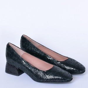 Pantofi Cu Toc Piele Naturala Gilda Negri- Need 4 Shoes