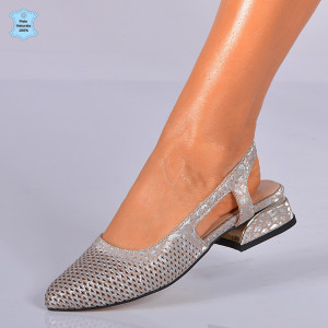 Pantofi Cu Toc Piele Naturala Giulia Nude- Need 4 Shoes